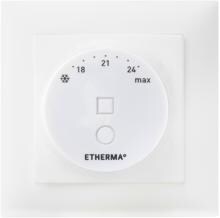 Etherma eTWIST Schaltereinbauthermostat mit Drehregler und App-Funktion via Bluetooth 4.2, weiß, 5-35 °C, 16 A (40517)
