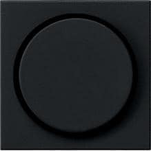 Gira 0650005 Abdeckung mit Knopf für Dimmer und elektronisches Potentiometer, System 55, schwarz matt