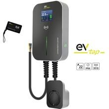 EVtap EV-WB-22-01-03-AL Wallbox 22kW, Typ2, IP66, RFID-Karte, schwarz