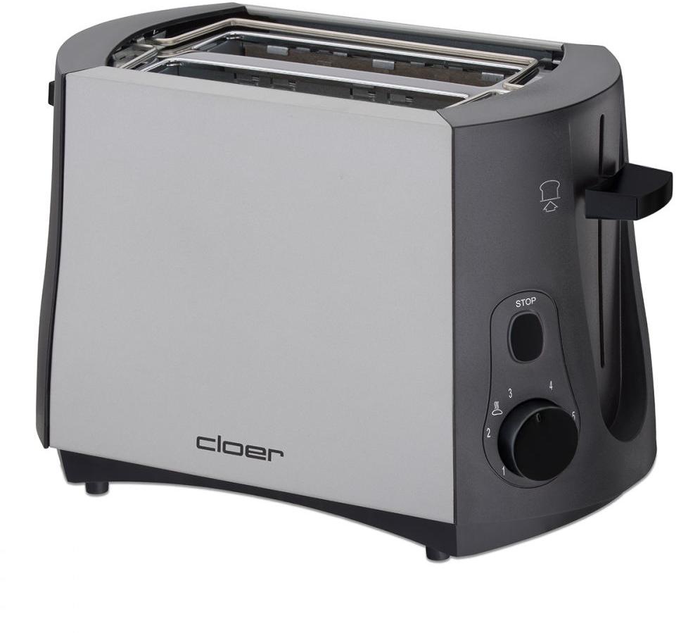 Cloer 2-Schlitz-Toaster mit Brötchenaufsatz 