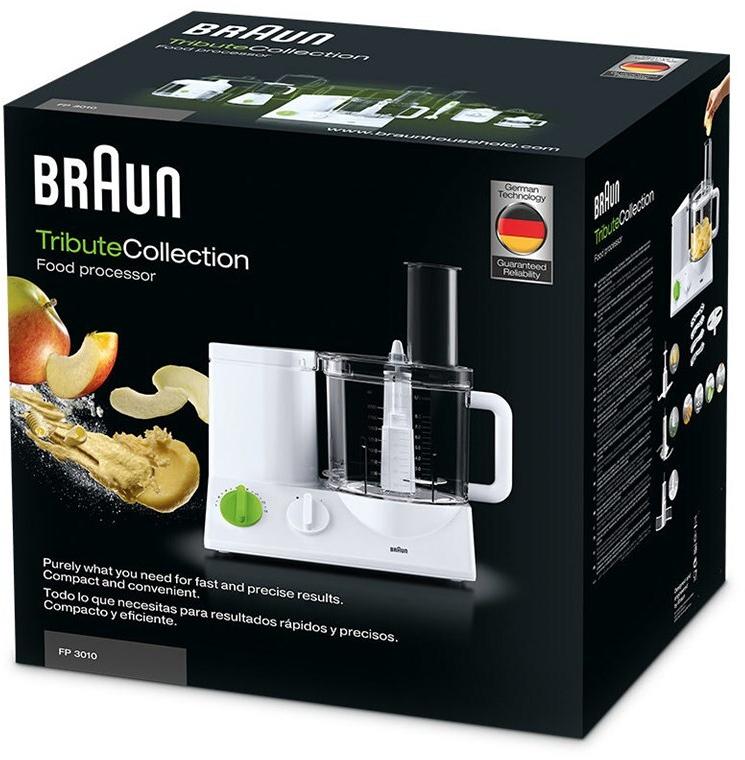 Braun FP 3010 Küchenmaschine Multifunktions-Küchenmaschine Kompakt viel Zubehör 